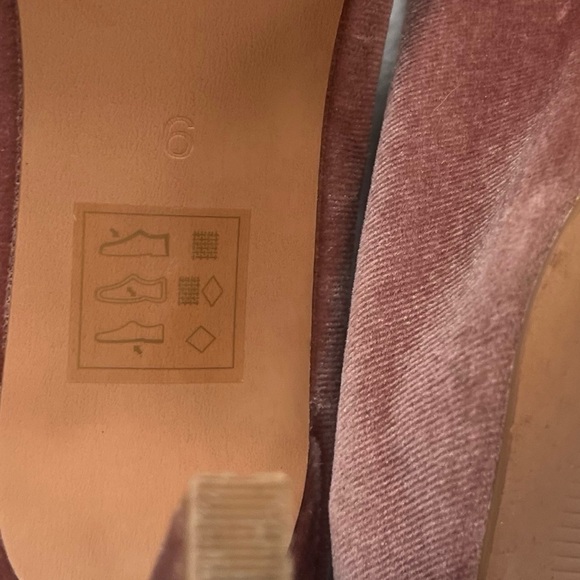 ASOS Velvet Slingback Mules Heels Pointy Toe Pink Women’s Size 8 - Picture 9 of 9